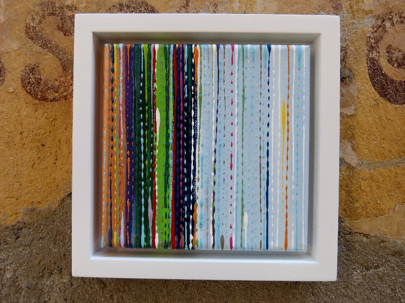 coloured lines 5 2015  15x15 Acryl-Lack auf LW
